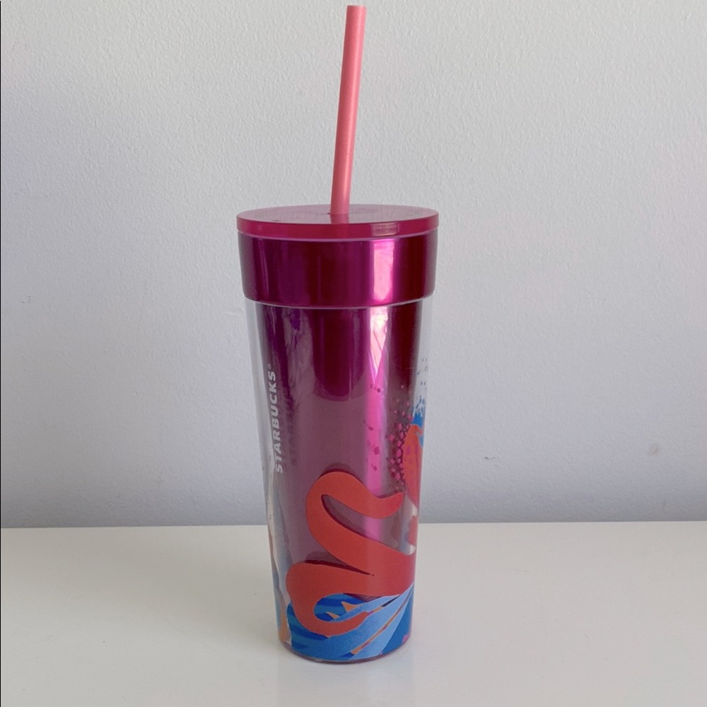 Starbucks Iridescent Magenta Floral 16 oz Grande Tumbler 2024